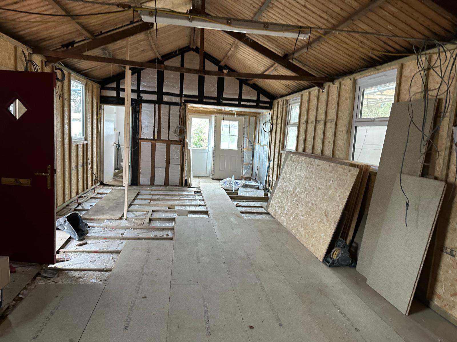 Construction work at a client's property.